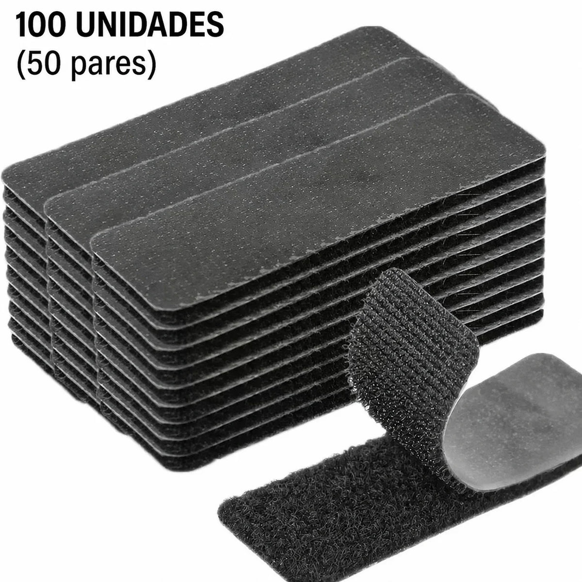 Fita dupla face autoadesiva tipo velcro, reutilizável e resistente à água, para quadros, cabos, parede e projetos DIY em casa