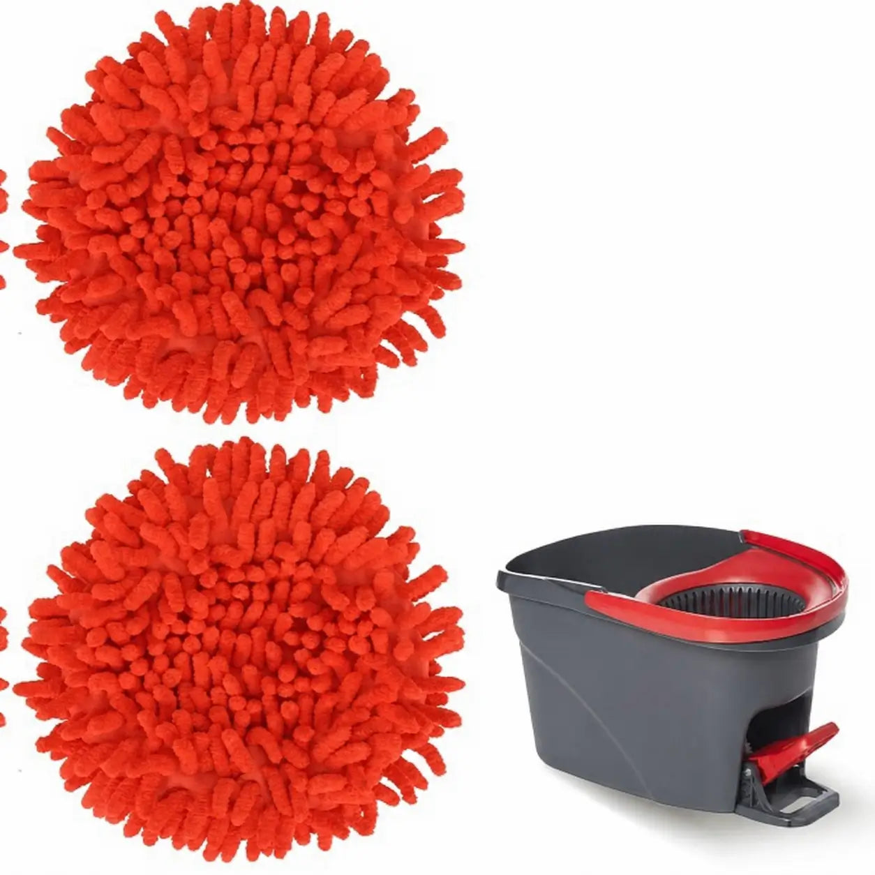 Cabeças de espanador em chenille para mop sistema 1 tanque, limpeza a seco de poeira, móveis, teto e persianas com instalação fácil