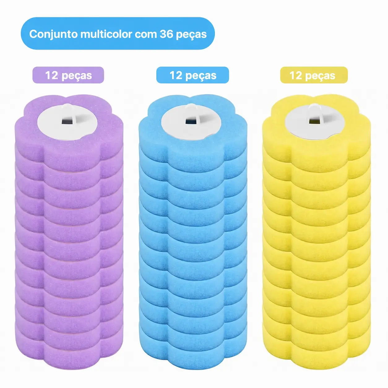 Kit de escova sanitária descartável de parede com 24 refis perfumados e troca sem contato para banheiro, pia, banheira e ralos