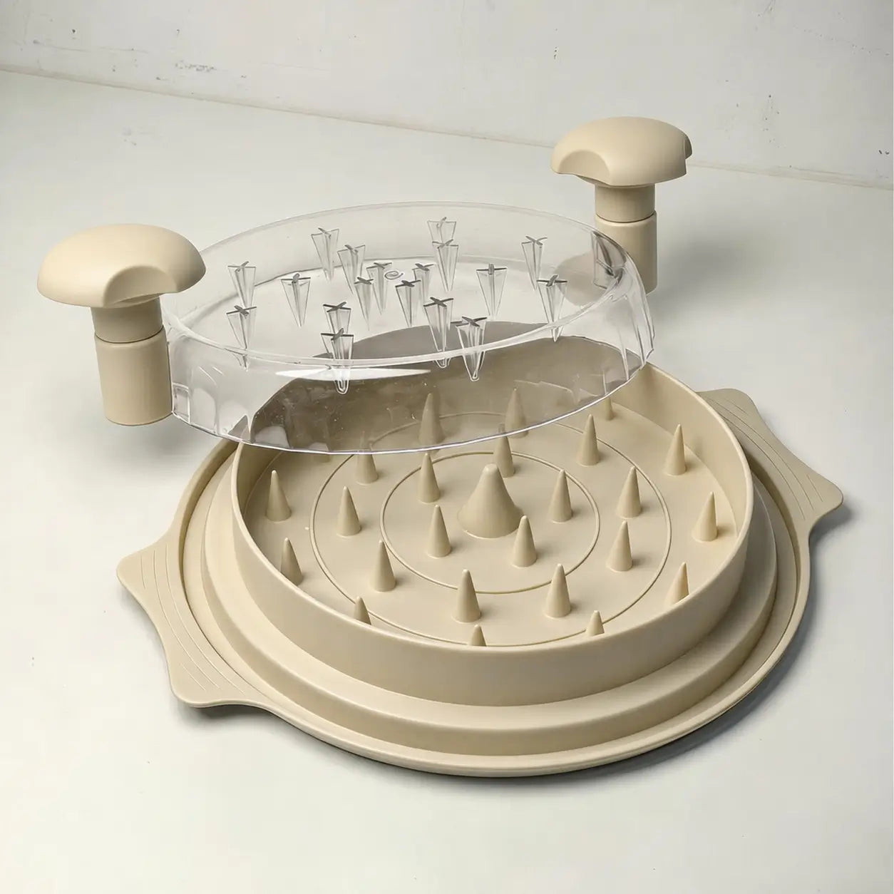 Desfiador de carne grande com tampa transparente e base antiderrapante para frango, porco e carne bovina cozidos na cozinha da família