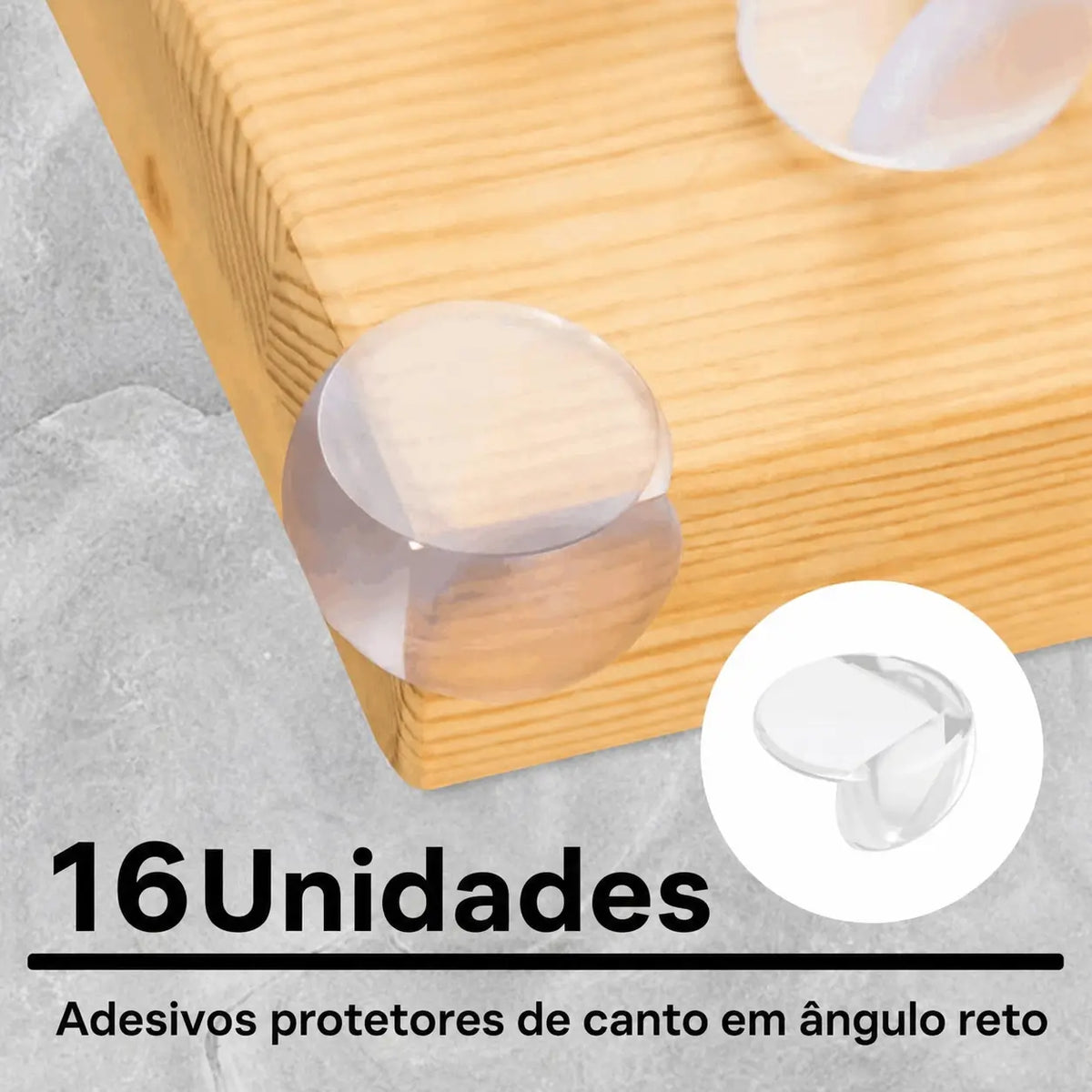 Protetor de quina transparente em PVC com adesivo forte para segurança infantil em mesas, móveis e cantos afiados da casa diária