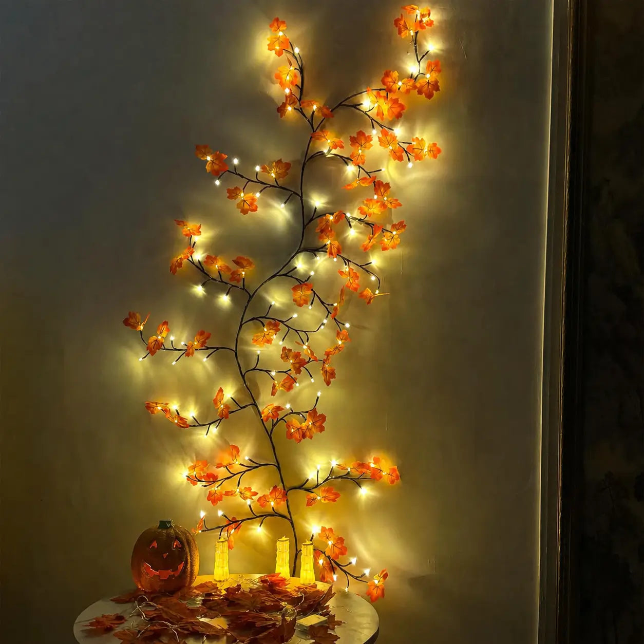 Luz decorativa de galhos com 144 LEDs USB, resistente ao tempo, para sala, quarto, varanda e festas em casa com instalação fácil