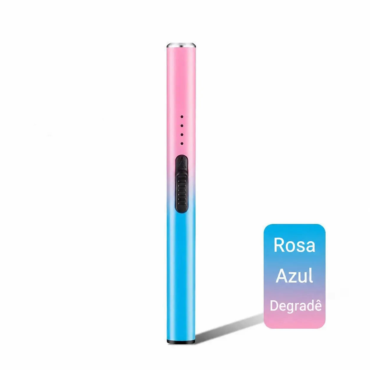 Acendedor elétrico de velas estilo caneta com indicadores LED, compacto e seguro para casa, presentes e momentos especiais do dia a dia