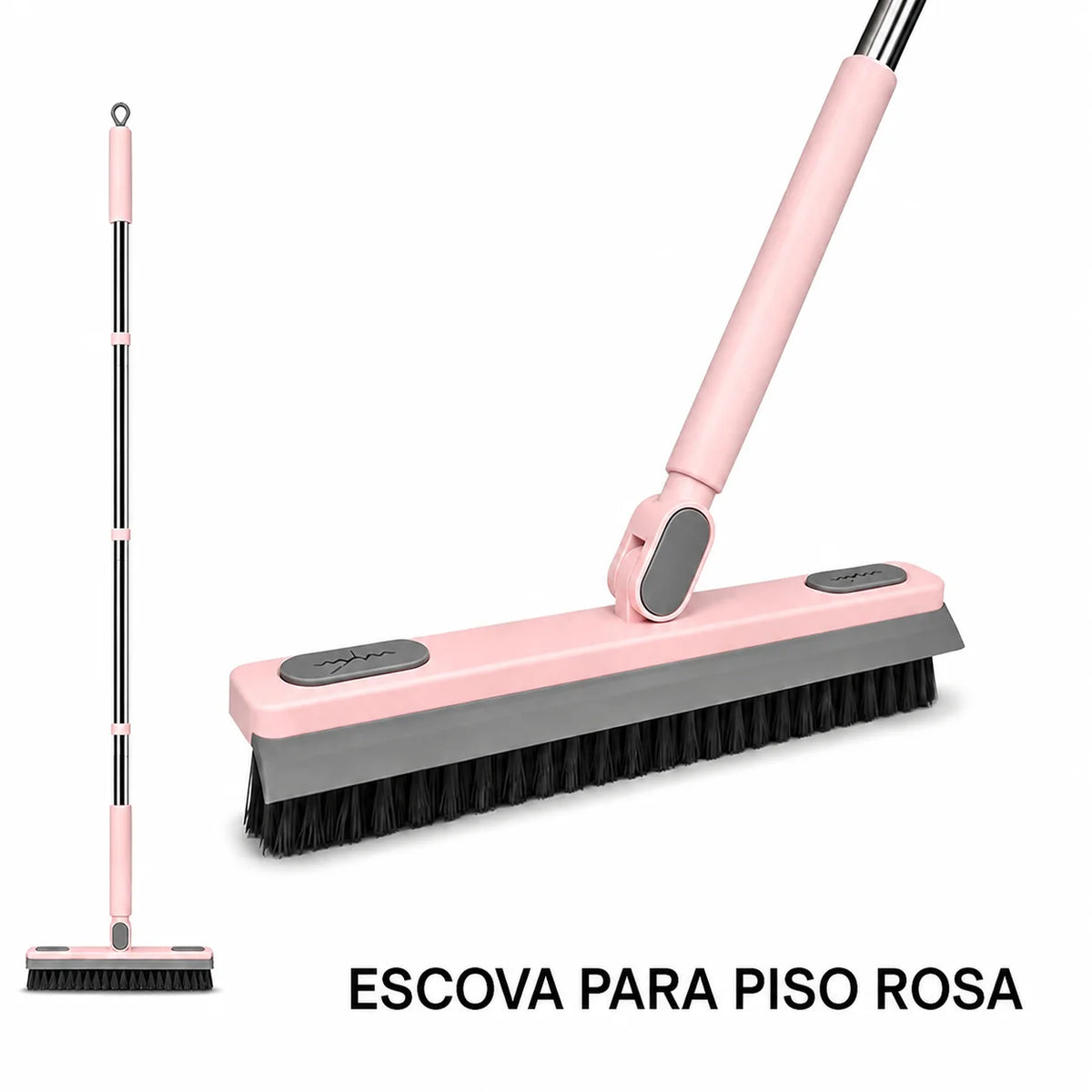 Escova esfregão 360° com cabo ajustável de 150 cm para rejuntes e cantos