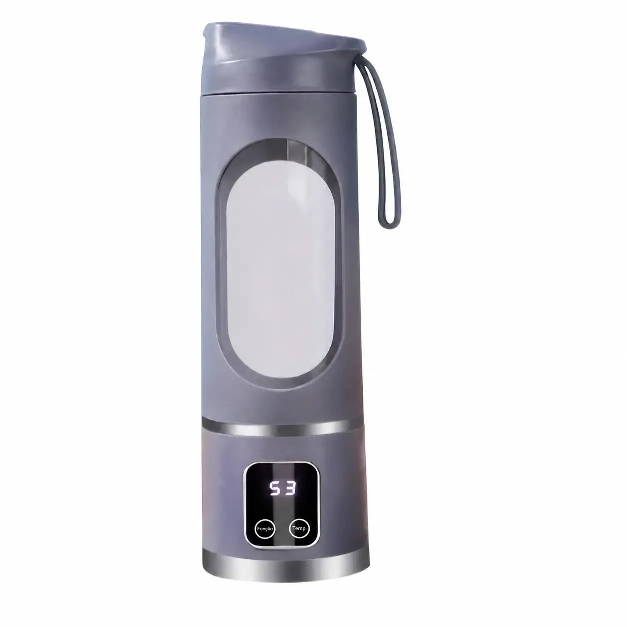Liquidificador individual com display digital LED e espremedor de limão integrado para frutas, gelo, castanhas e vegetais onde quiser com praticidade