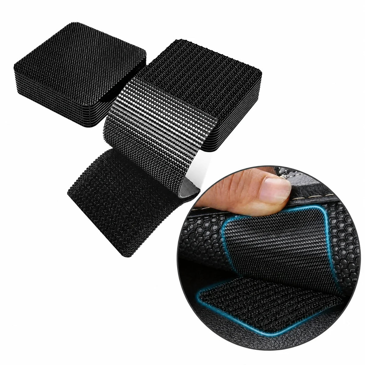Fita dupla face autoadesiva tipo velcro, reutilizável e resistente à água, para quadros, cabos, parede e projetos DIY em casa