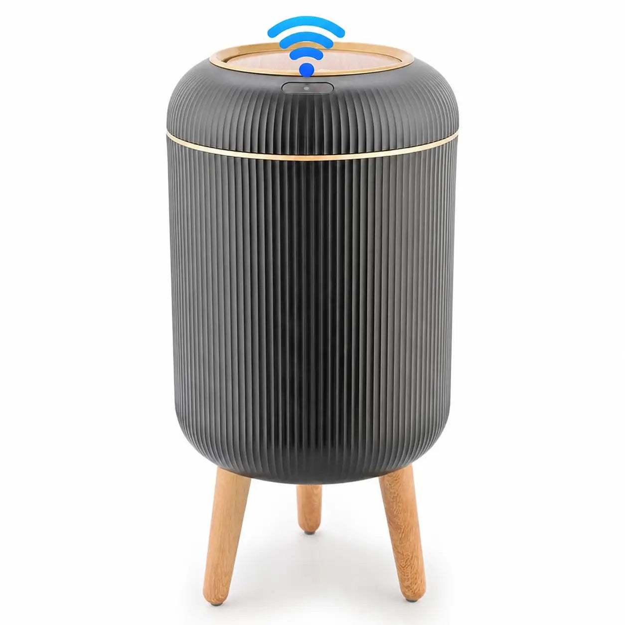 Lixeira automática compacta com sensor infravermelho, tampa antiodor e design nórdico para banheiro, quarto, cozinha e escritório em casa