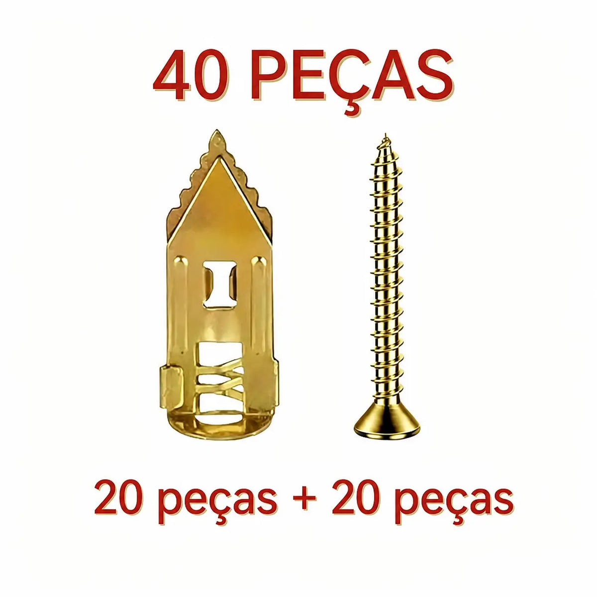 Kit com 200 buchas para drywall autoperfurantes sem furadeira para quadros, prateleiras, cortinas e armários de parede em casa e no escritório