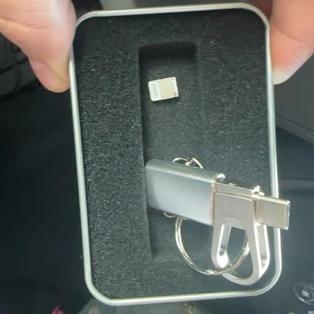 Pendrive 3 em 1 USB e Type-C com adaptador Lightning