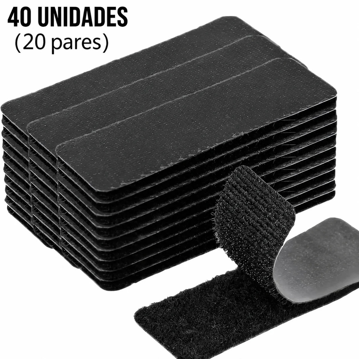 Fita dupla face autoadesiva tipo velcro, reutilizável e resistente à água, para quadros, cabos, parede e projetos DIY em casa
