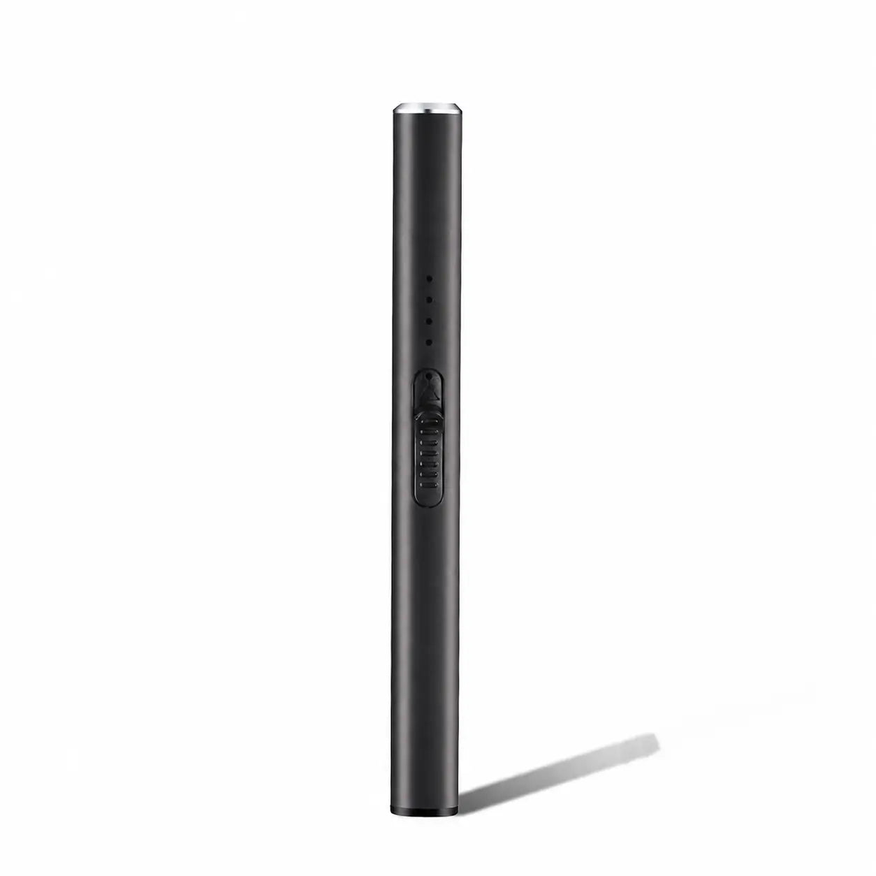 Acendedor elétrico de velas estilo caneta com indicadores LED, compacto e seguro para casa, presentes e momentos especiais do dia a dia