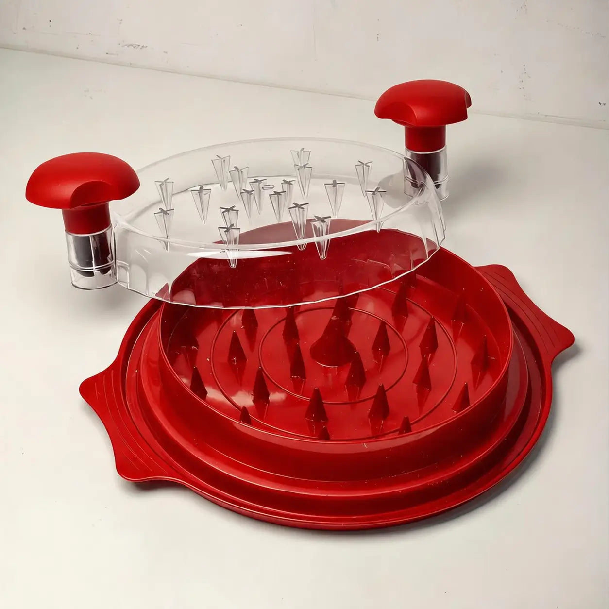 Desfiador de carne grande com tampa transparente e base antiderrapante para frango, porco e carne bovina cozidos na cozinha da família
