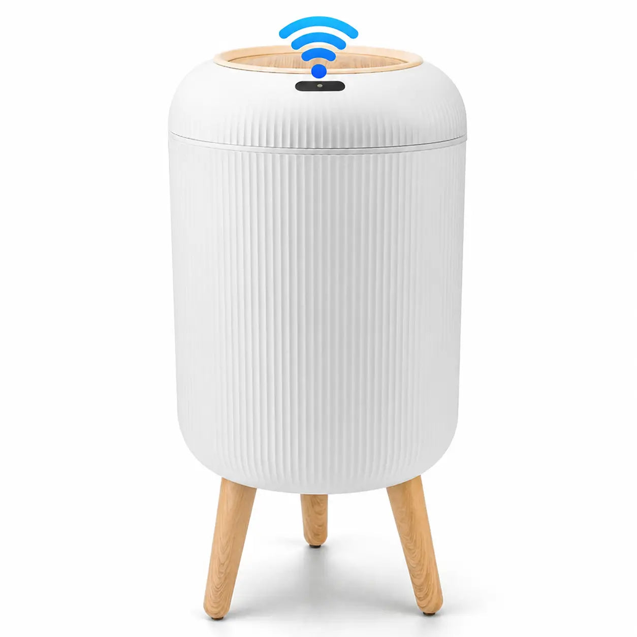 Lixeira automática compacta com sensor infravermelho, tampa antiodor e design nórdico para banheiro, quarto, cozinha e escritório em casa