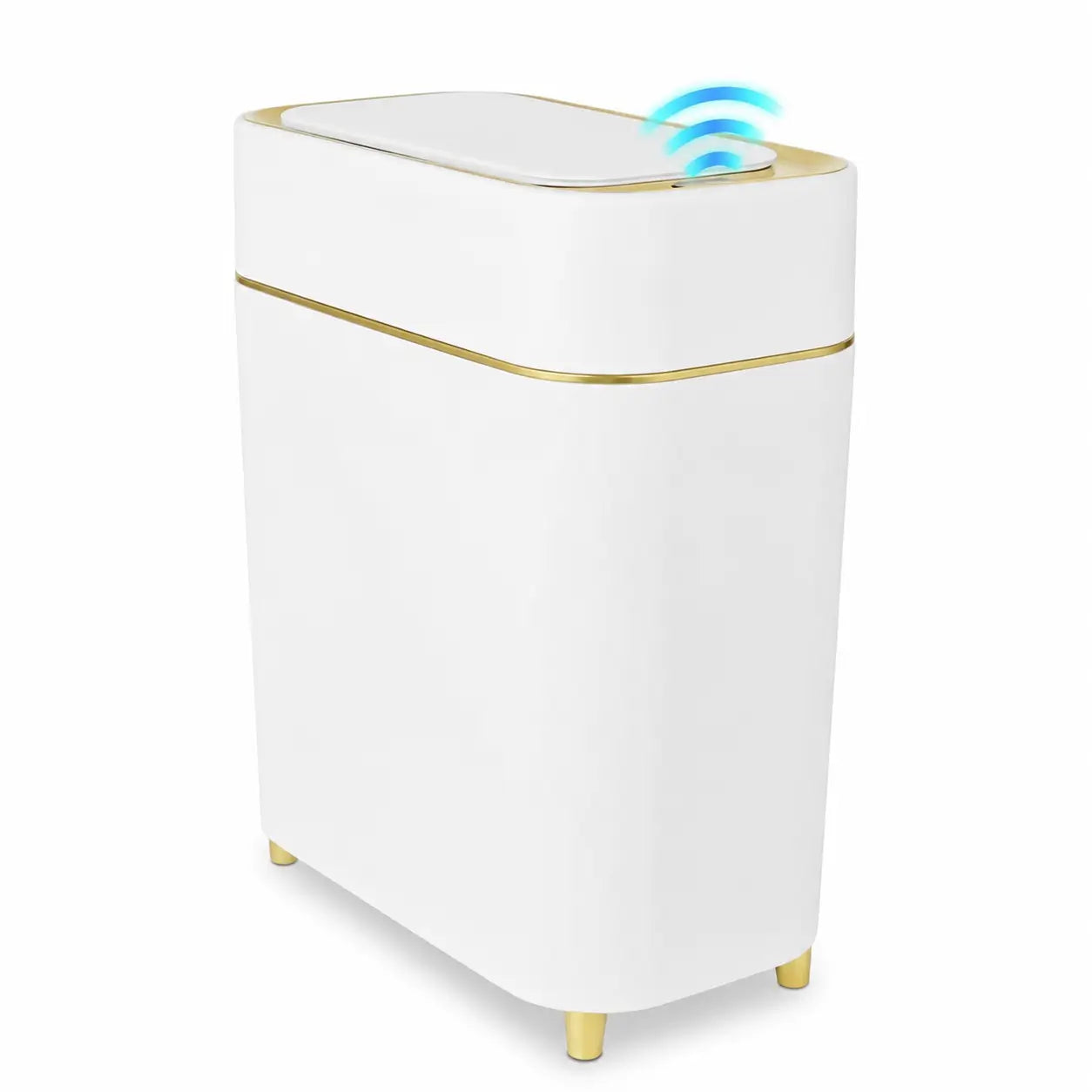 Lixeira automática compacta com sensor infravermelho, tampa antiodor e design nórdico para banheiro, quarto, cozinha e escritório em casa
