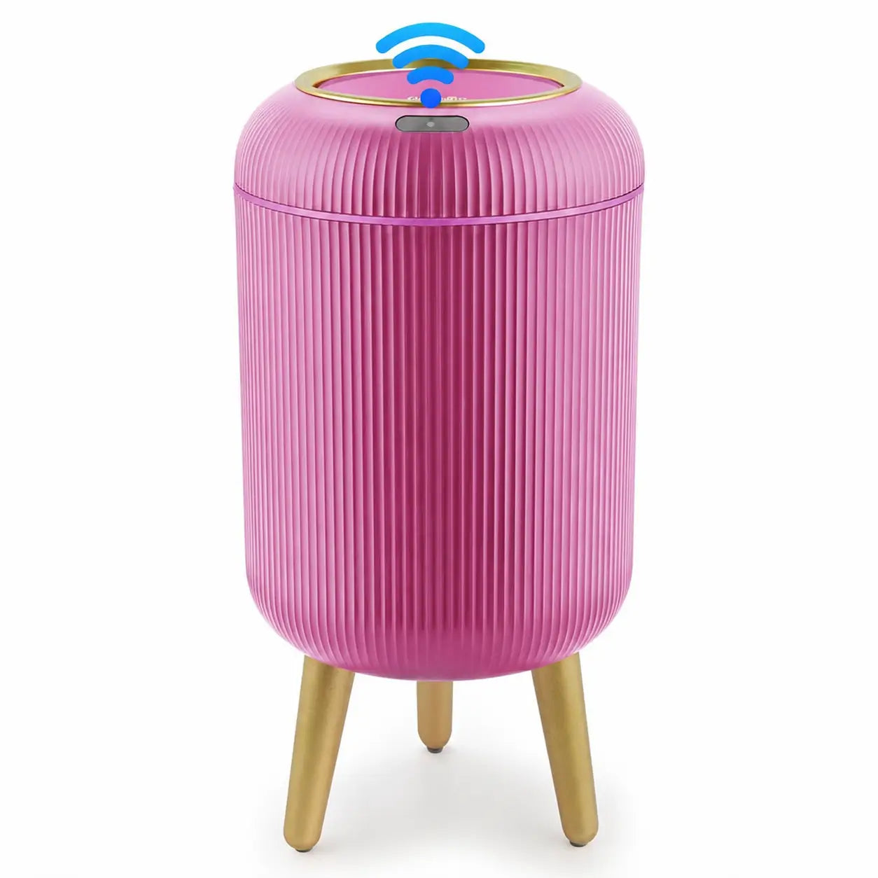 Lixeira automática compacta com sensor infravermelho, tampa antiodor e design nórdico para banheiro, quarto, cozinha e escritório em casa