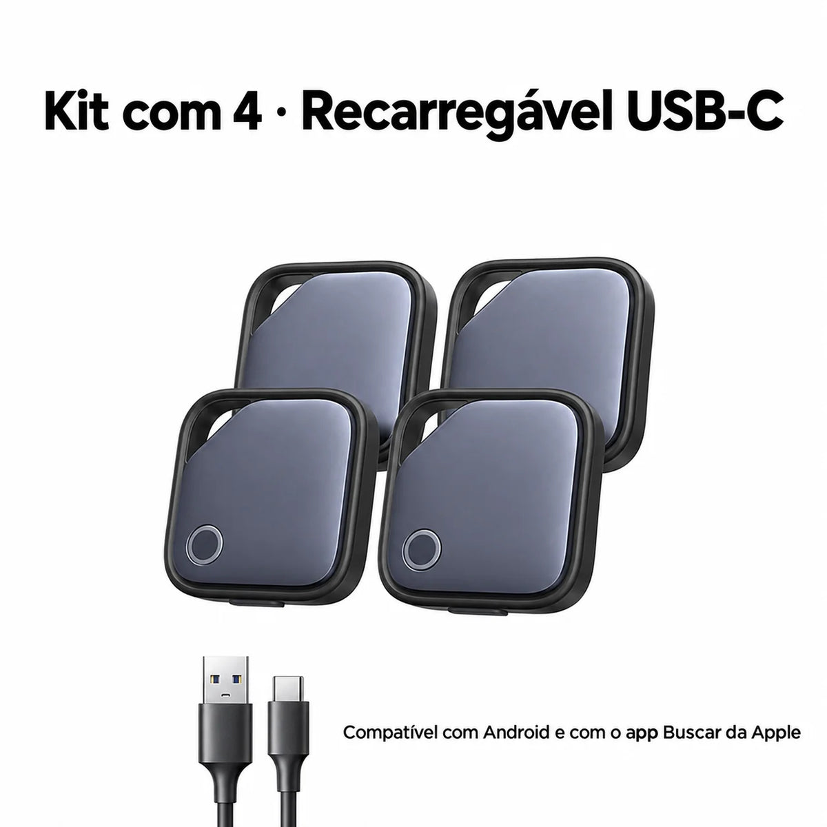 Rastreador Bluetooth com alarme para chaves e malas