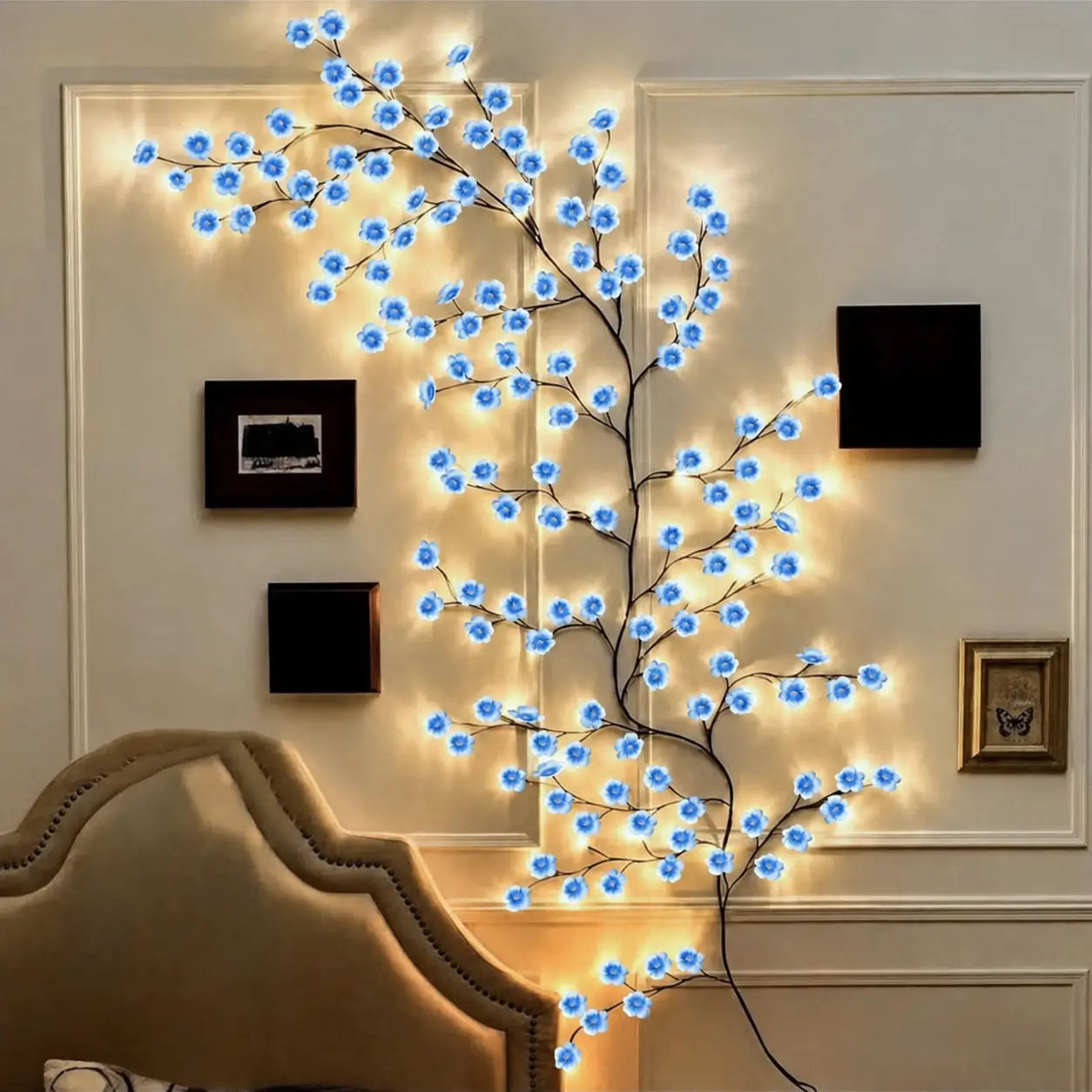 Luz decorativa de galhos com 144 LEDs USB, resistente ao tempo, para sala, quarto, varanda e festas em casa com instalação fácil