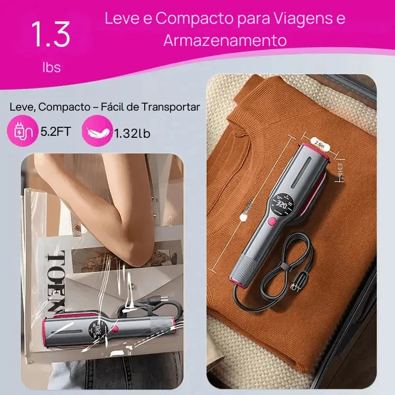 Vaporizador de Roupas Portátil para Viagem com Aquecimento Rápido em 5s, 7 Modos e Cabo Giratório de 90° roupas impecáveis