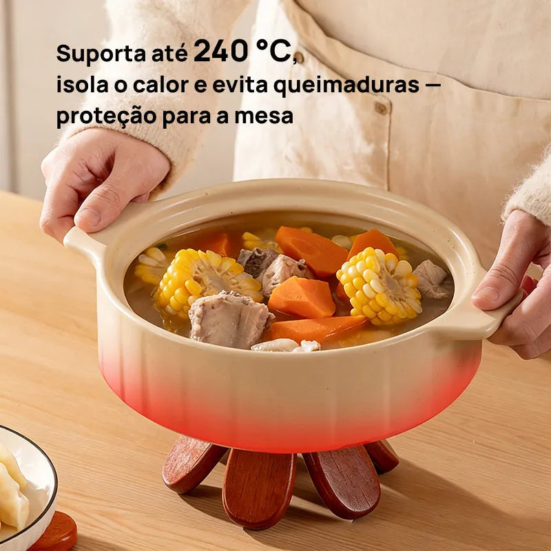 Descanso de copo em madeira maciça em formato de árvore de Natal — criativo e funcional, protege do calor, resistente e decorativo