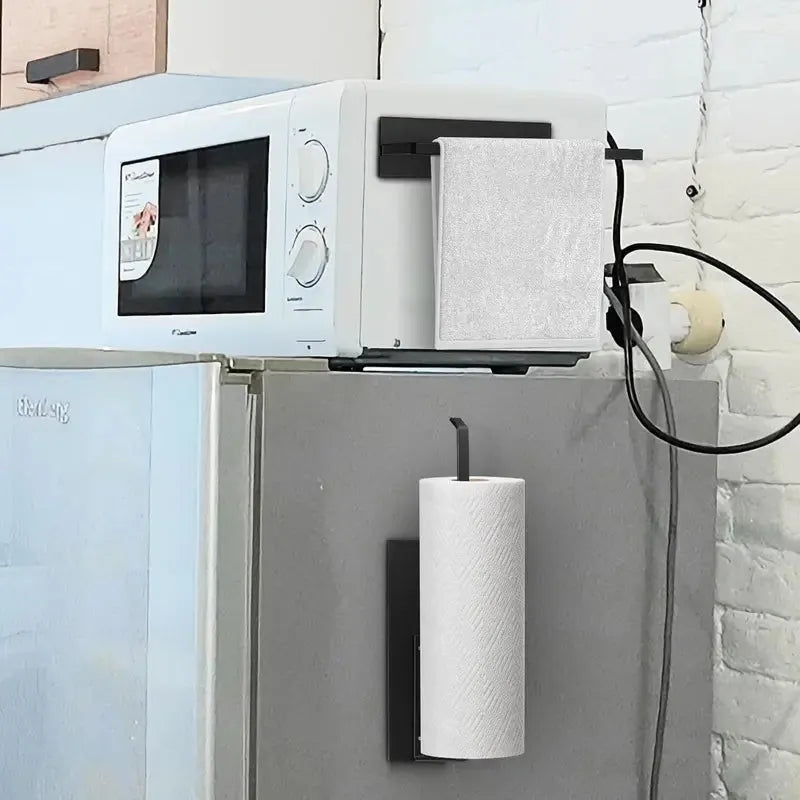 Suporte Magnético para Rolo de Papel Toalha, Organizador de Parede Universal para Geladeira, Cozinha e Banheiro acesso imediato