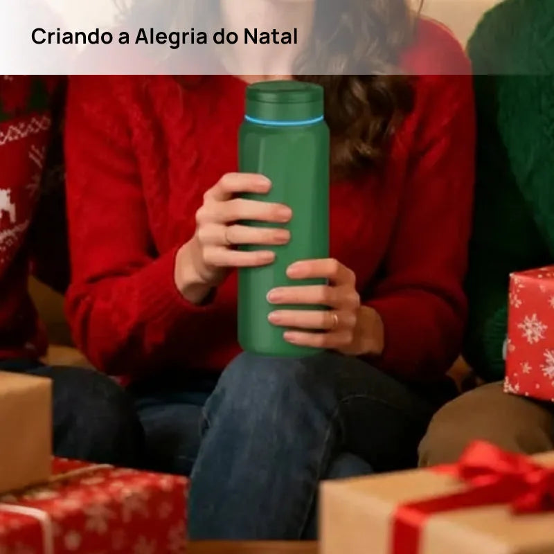 Garrafa de Água Inteligente de Aço Inox com App, Rastreia Consumo e Envia Lembretes de Hidratação para Viagens companheira tecnológica