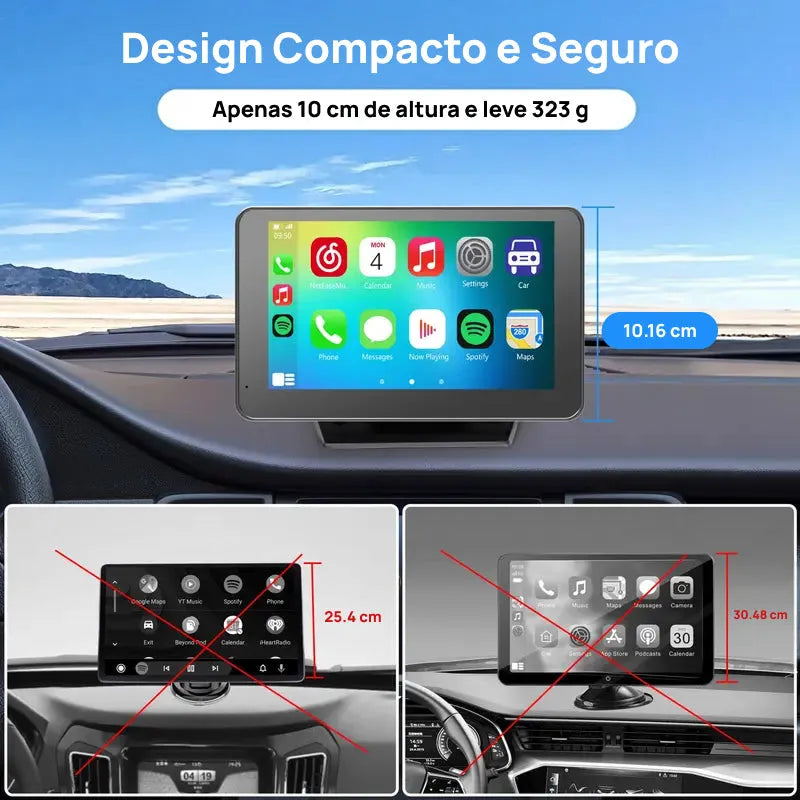 Adaptador de Tela Sem Fio 2025 para Android e iPhone, Garante Entretenimento Contínuo no Carro com Conexão Portátil altamente estável