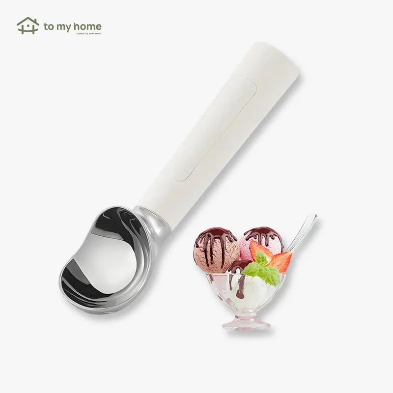 Colher elétrica aquecida para sorvete, recarregável em aço inoxidável, display LED, aquecimento rápido, segura sobremesas cremes uso fácil doméstico