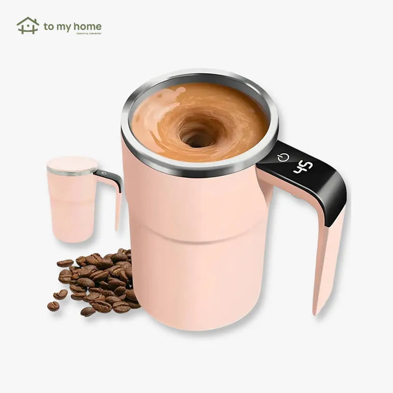 Caneca Elétrica Misturadora Automática Recarregável com Agitação Magnética, Display LCD, Mistura Uniforme e Uso Diário Prático