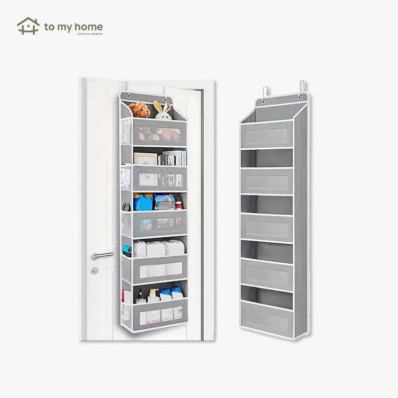 Organizador de porta suspenso 5 níveis com 10 bolsos grandes e design anti-inclinação para quarto, banheiro e dormitório