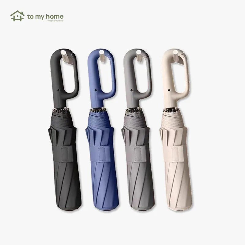 Guarda-Chuva Automático Dobrável e Portátil, Resistente ao Vento e à Água com Fecho em Loop para Homens e Mulheres proteção confiável