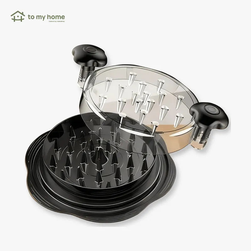 Desfiador Grande de Carne em Aço Inoxidável, com Tampa Visível e Alça Ergonômica, Perfeito para Frango e Bovina incredivelmente rápido