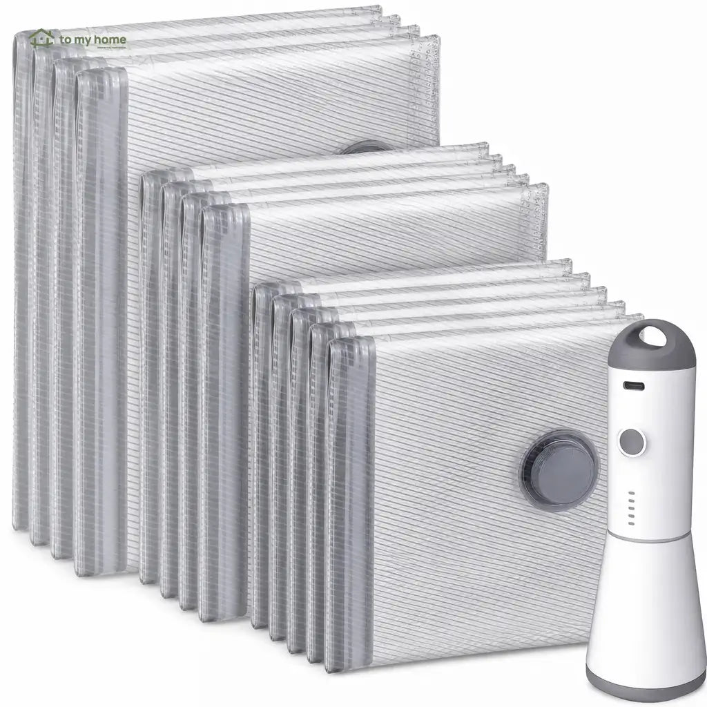 Kit de sacos a vácuo para viagem com bomba USB recarregável, economiza espaço na mala ao organizar roupas e casacos