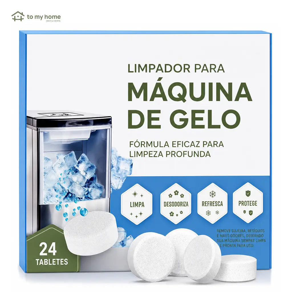 Kit com 24 tabletes limpadores para máquina de gelo, desincrustante sem perfume com ácido cítrico, para modelos portáteis e comerciais diversos