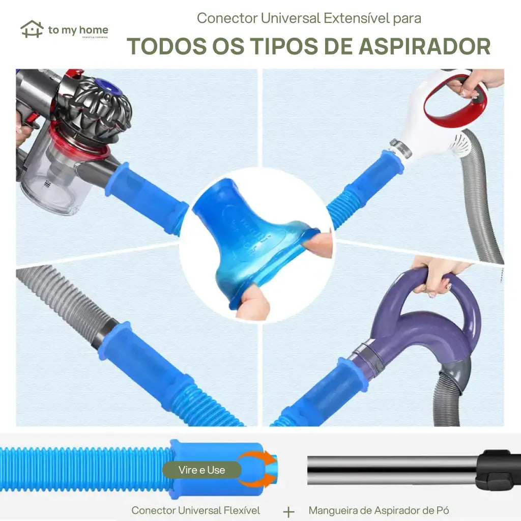 Kit limpador de duto de secadora com mangueira para aspirador, conector universal flexível e remoção de fiapos em frestas
