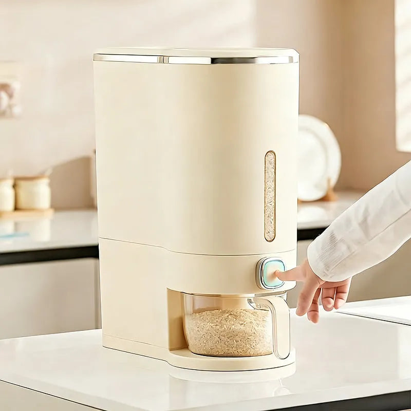 Dispensador de Arroz Hermético UFORU à Prova Total de Insetos e Umidade, com Copo Medidor para Grãos e Cereais preservação eficaz