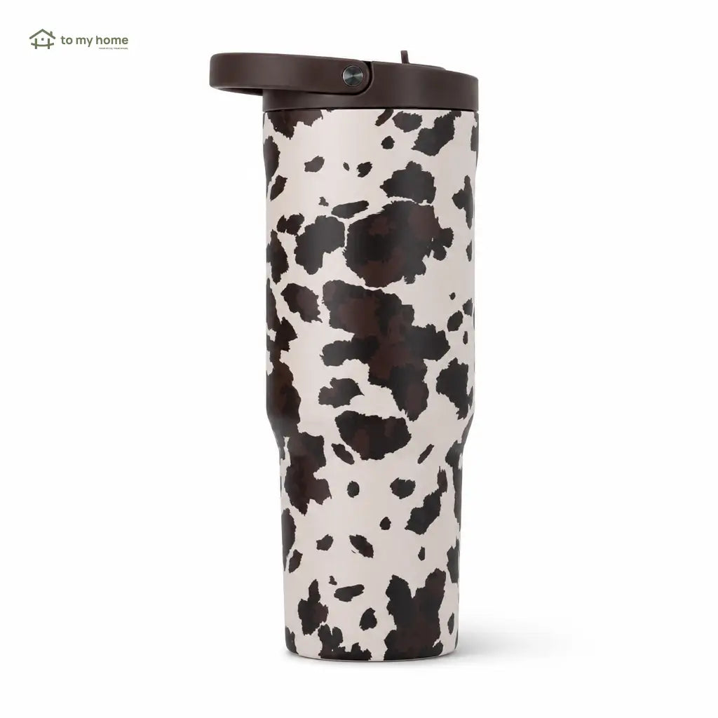 Garrafa térmica esportiva inox com canudo retrátil à prova de vazamentos para treinos, trilhas e rotina com alça e base de borracha