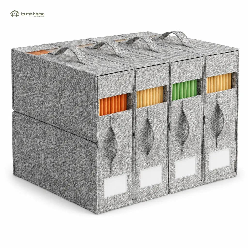 Kit 4 organizadores de lençóis dobráveis com visor transparente para closet, guarda-roupa e roupas de cama king e queen protegidas