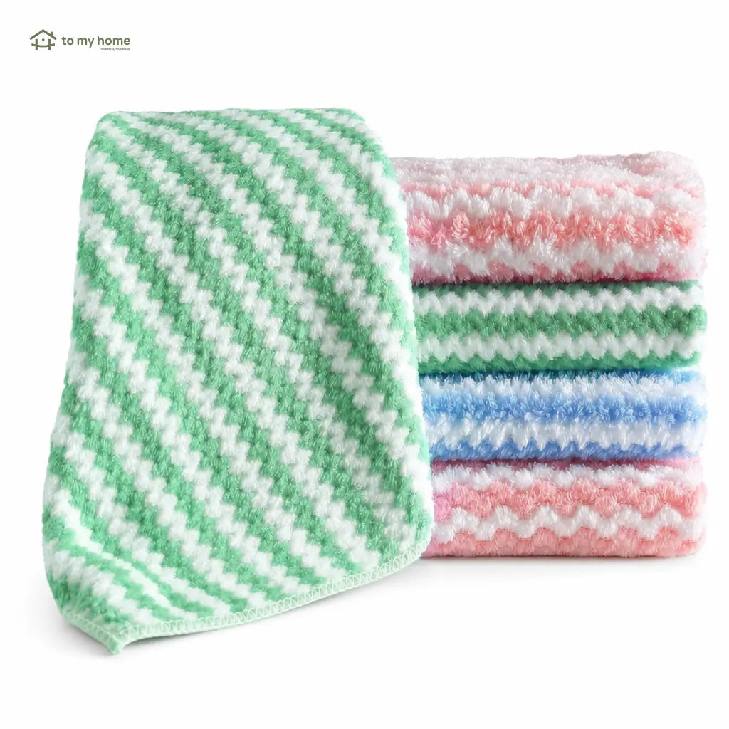 Kit 10 panos de microfibra listrados superabsorventes para cozinha, louças e limpeza sem fiapos nem marcas, reutilizáveis e laváveis