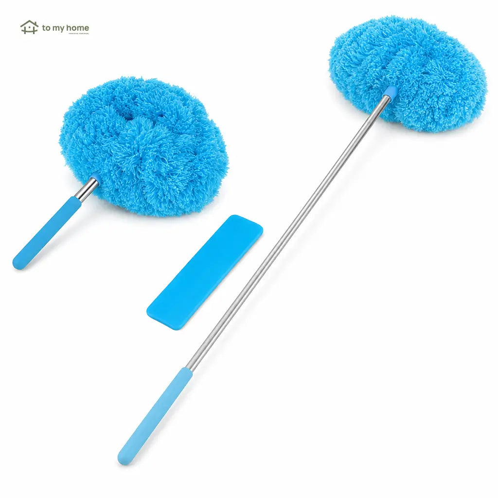 Espanador de microfibra extensível para ventilador de teto, cabo longo reutilizável para limpar paredes, cantos e áreas altas no dia a dia