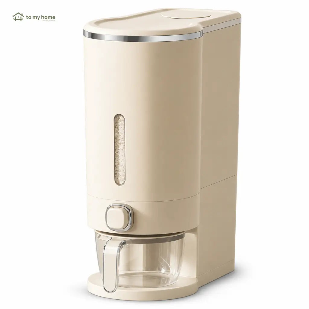 Dispenser hermético para arroz 10 kg com copo medidor, proteção contra insetos para grãos, cereais e ração na cozinha e despensa