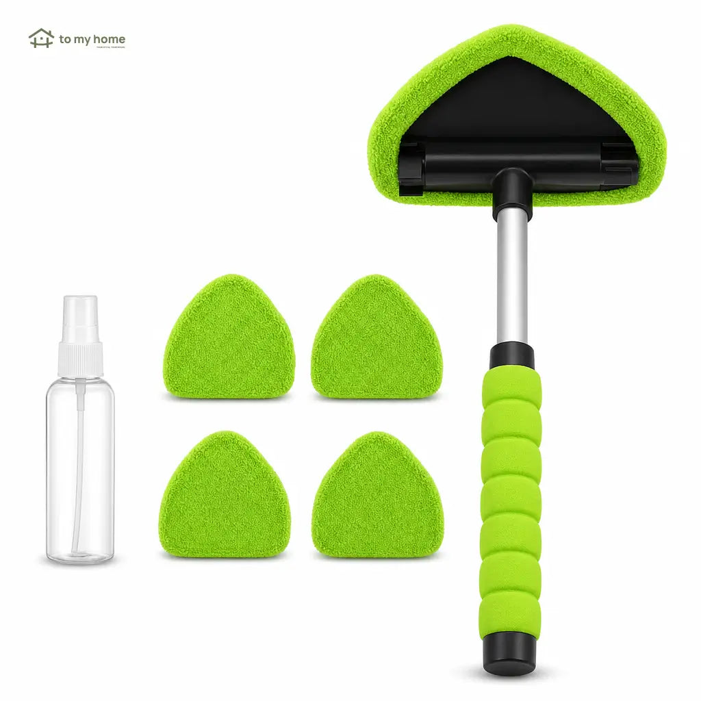 Rodo limpador de para-brisa em microfibra reutilizável com cabo de alumínio para carros, SUVs, caminhões e motorhomes, limpeza interna e externa