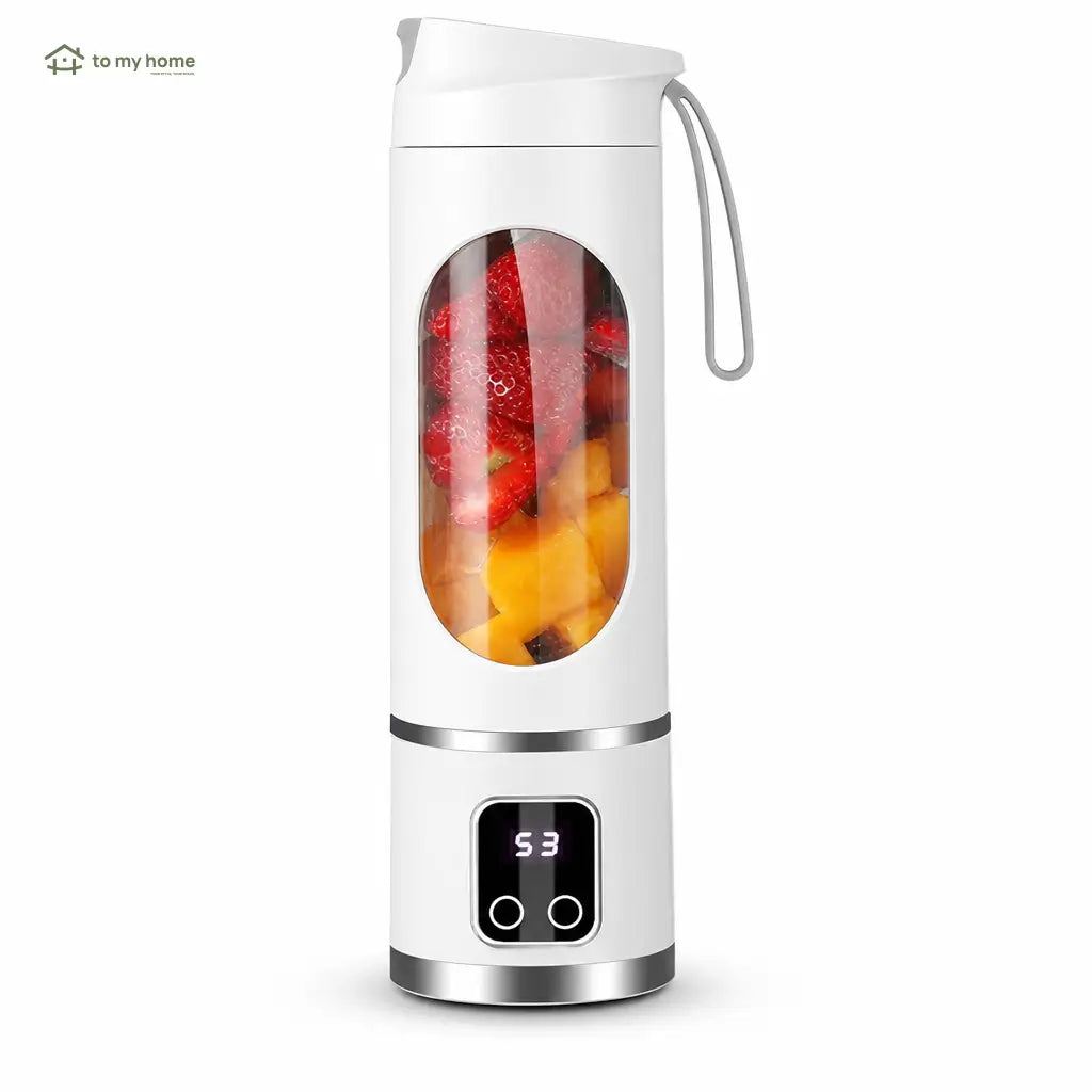 Liquidificador individual com display digital LED e espremedor de limão integrado para frutas, gelo, castanhas e vegetais onde quiser com praticidade