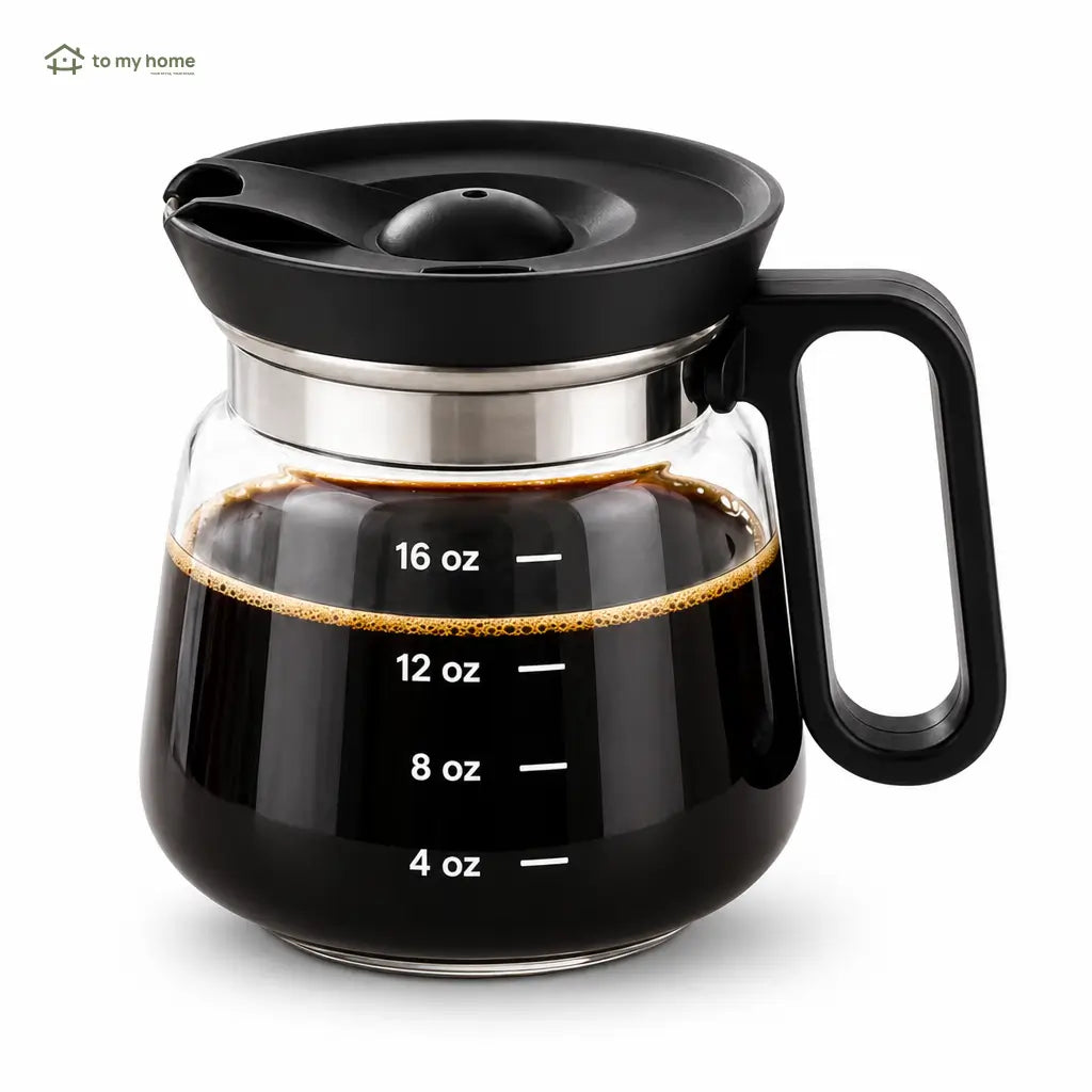 Caneca compacta de vidro 473 ml (16 oz) estilo cafeteira com tampa para presentear quem ama café e bebidas quentes no dia a dia