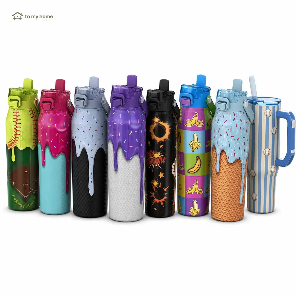 Garrafa de água inox 946 ml parede dupla com canudo e bocal para hidratação sem vazamentos na academia e no dia a dia