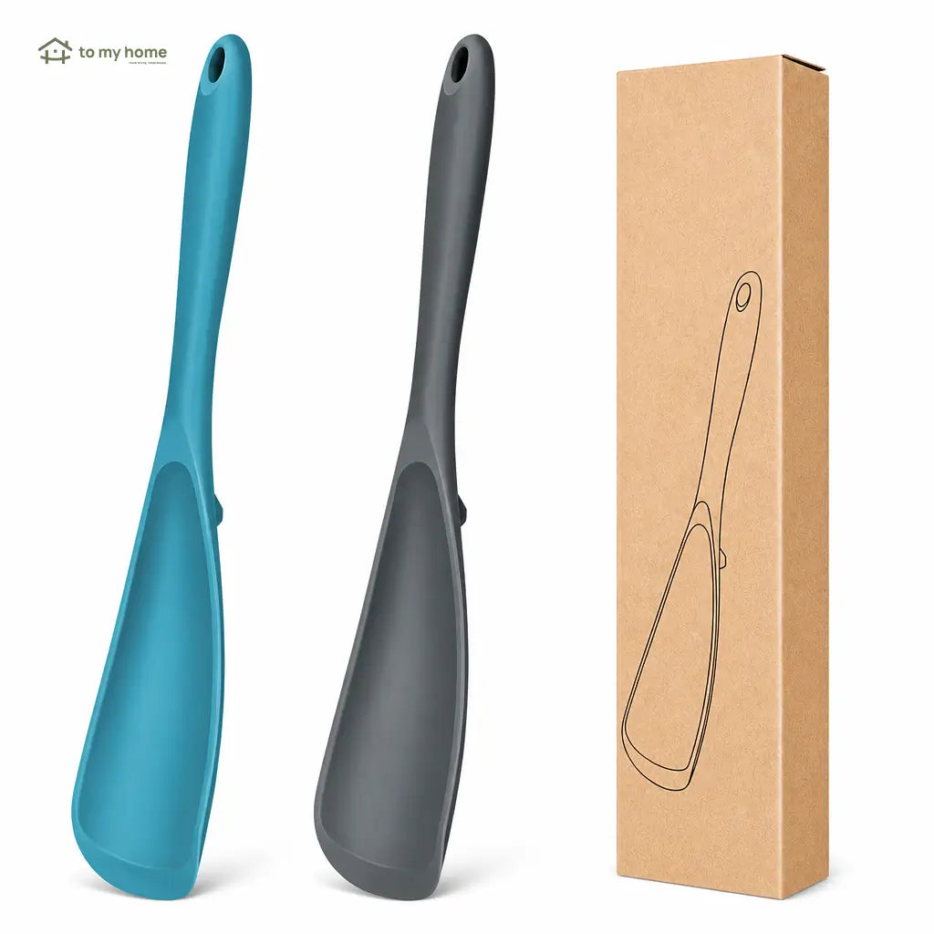 Kit 2 Colheres Espátulas de Silicone Antiaderente, Livre de BPA e Resistente ao Calor