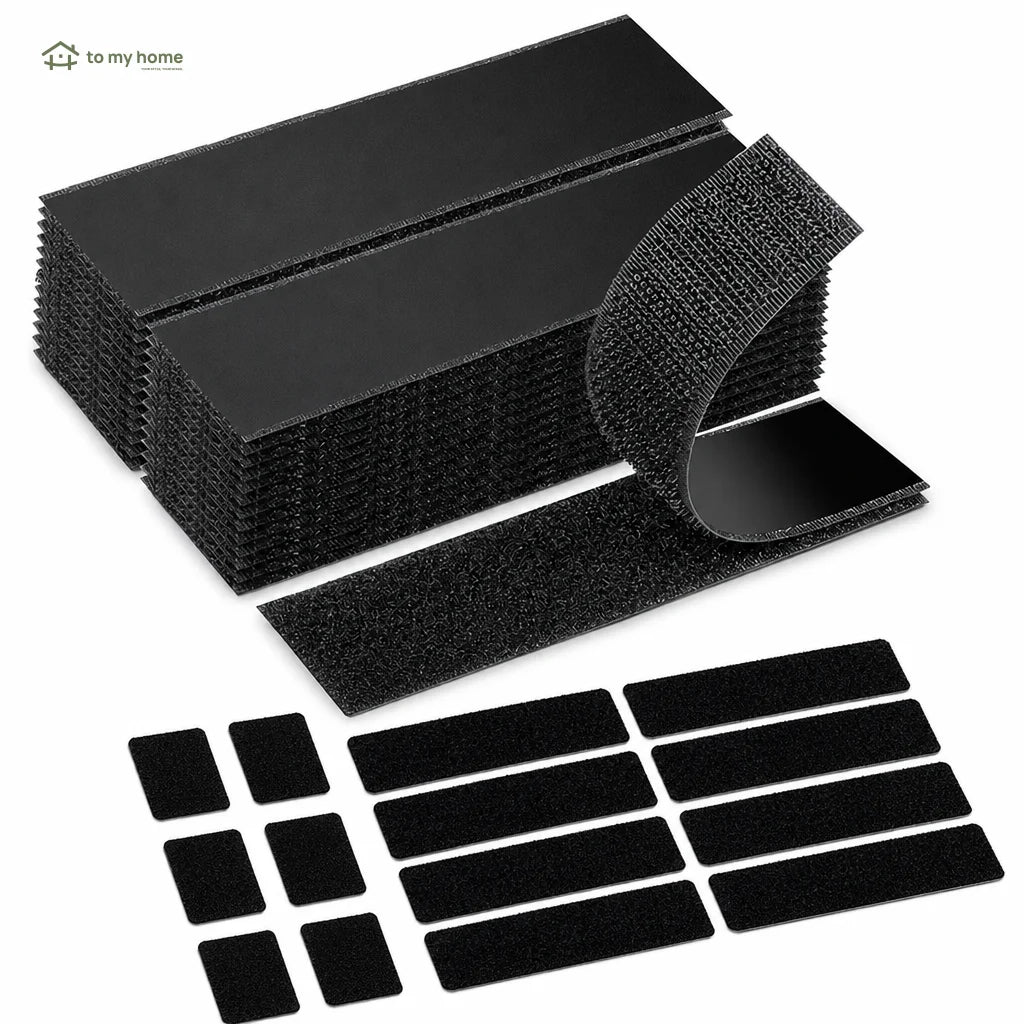 Fita dupla face autoadesiva tipo velcro, reutilizável e resistente à água, para quadros, cabos, parede e projetos DIY em casa