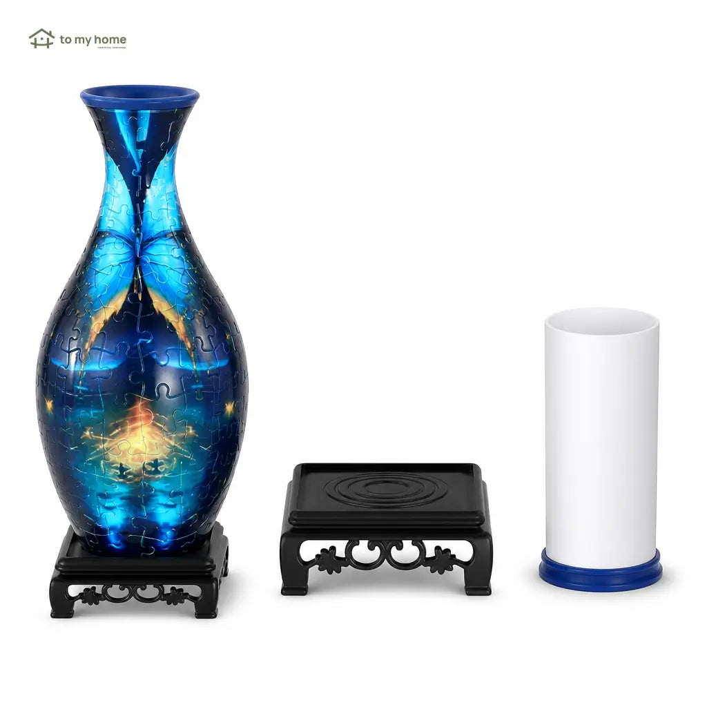 Vaso quebra-cabeça 3D com 160 peças e copo removível para flores, decoração de mesa e presente criativo adulto para momentos em família