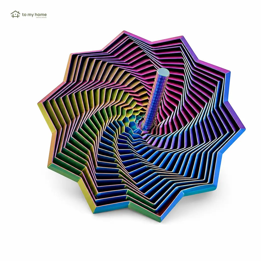 Brinquedo fidget estrela 3D com espiral hipnótica e cabo, experiência sensorial antistresse para usar no trabalho, nos estudos e em casa