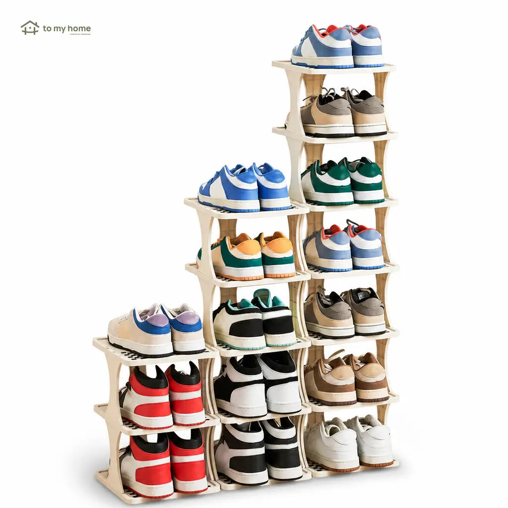 Organizador de sapatos vertical com prateleiras ajustáveis, sapateira economiza espaço para quarto, banheiro, garagem ou escritório e montagem prática sem ferramentas