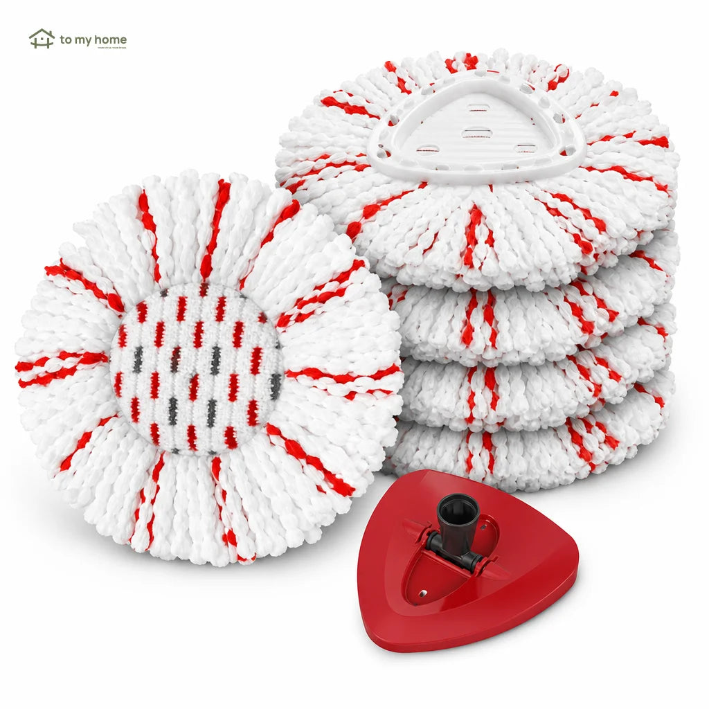 Kit com 3 refis para mop giratório em microfibra 2 em 1, lavagem profunda para pisos, vidros e cantos reutilizáveis